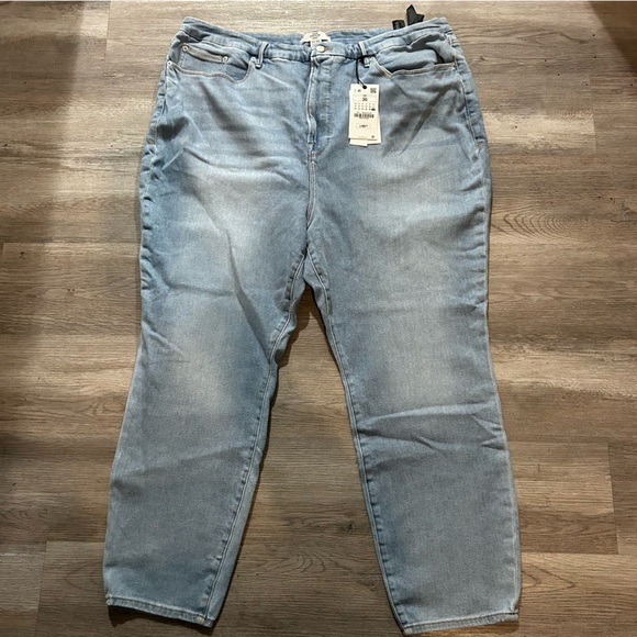 Good American x Zara Cola High Rise Skinny Jeans Light Wash New NWT - Picture 2 of 8